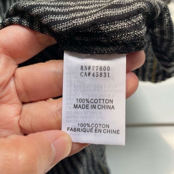 FREE PEOPLE X Sandrine Rose Pinstripe Britany Button Down Shirt size small New - Picture 6 of 8